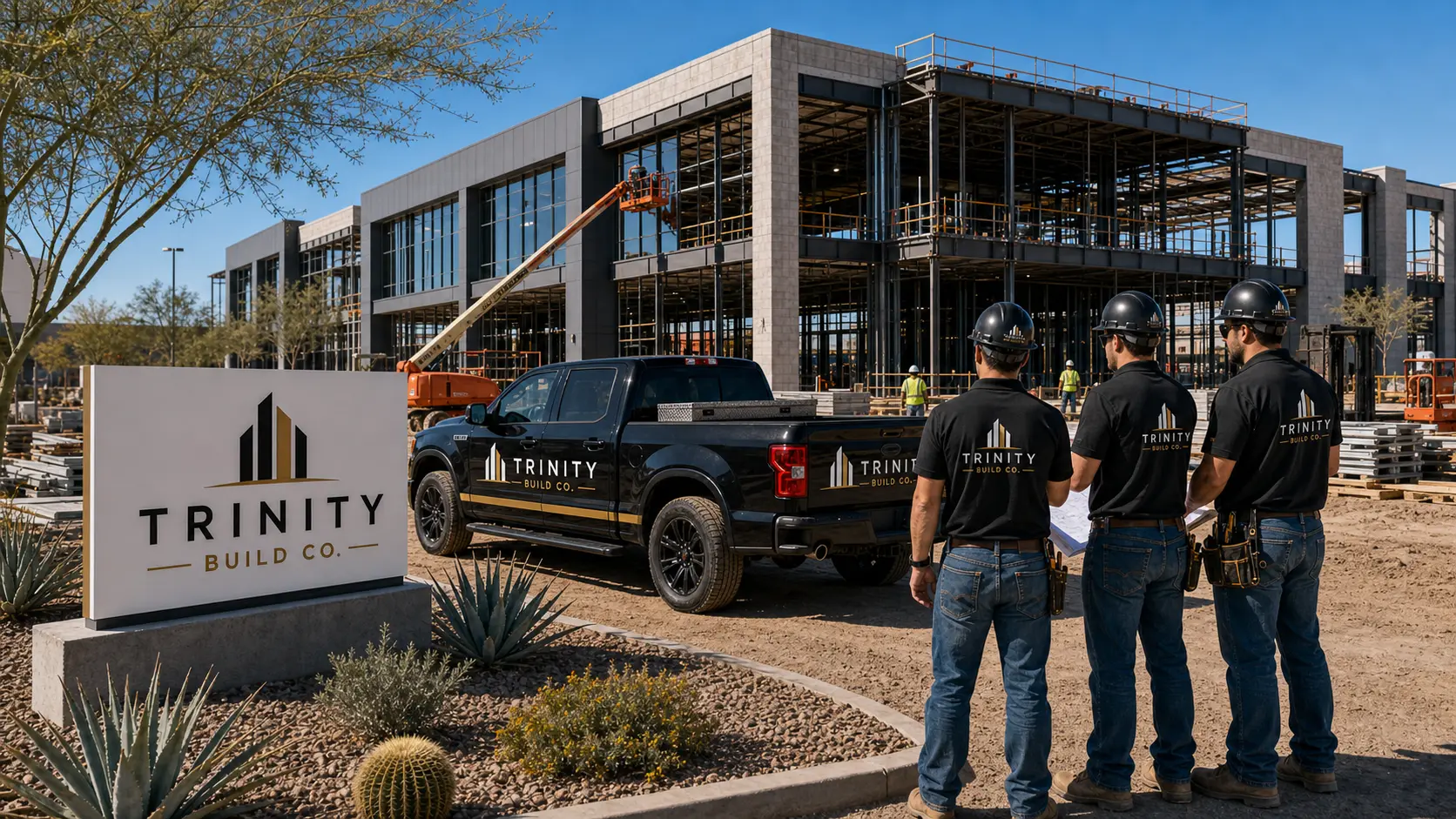 Commercial office construction site